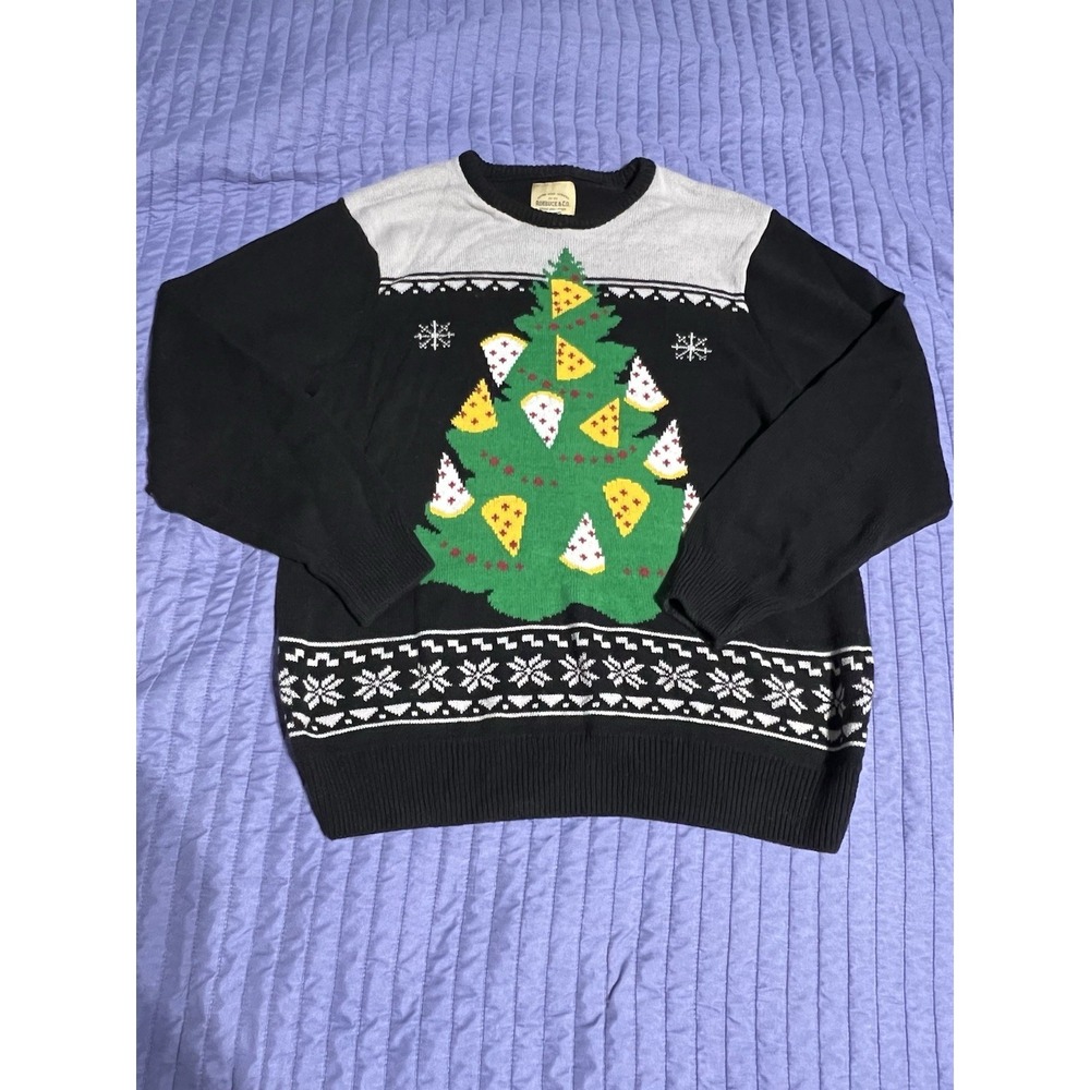 Roebuck & Com Pizza Christmas sweater Size L #christmas #holiday